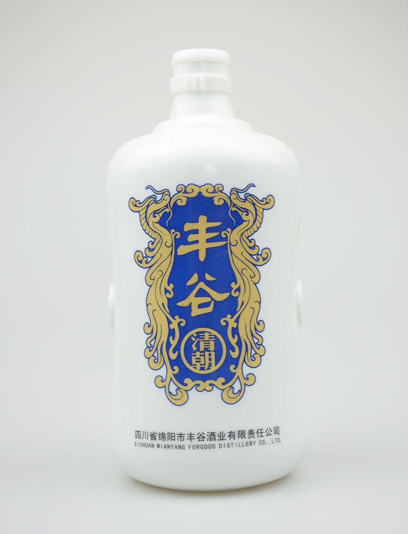 丰谷乳白烤花酒瓶